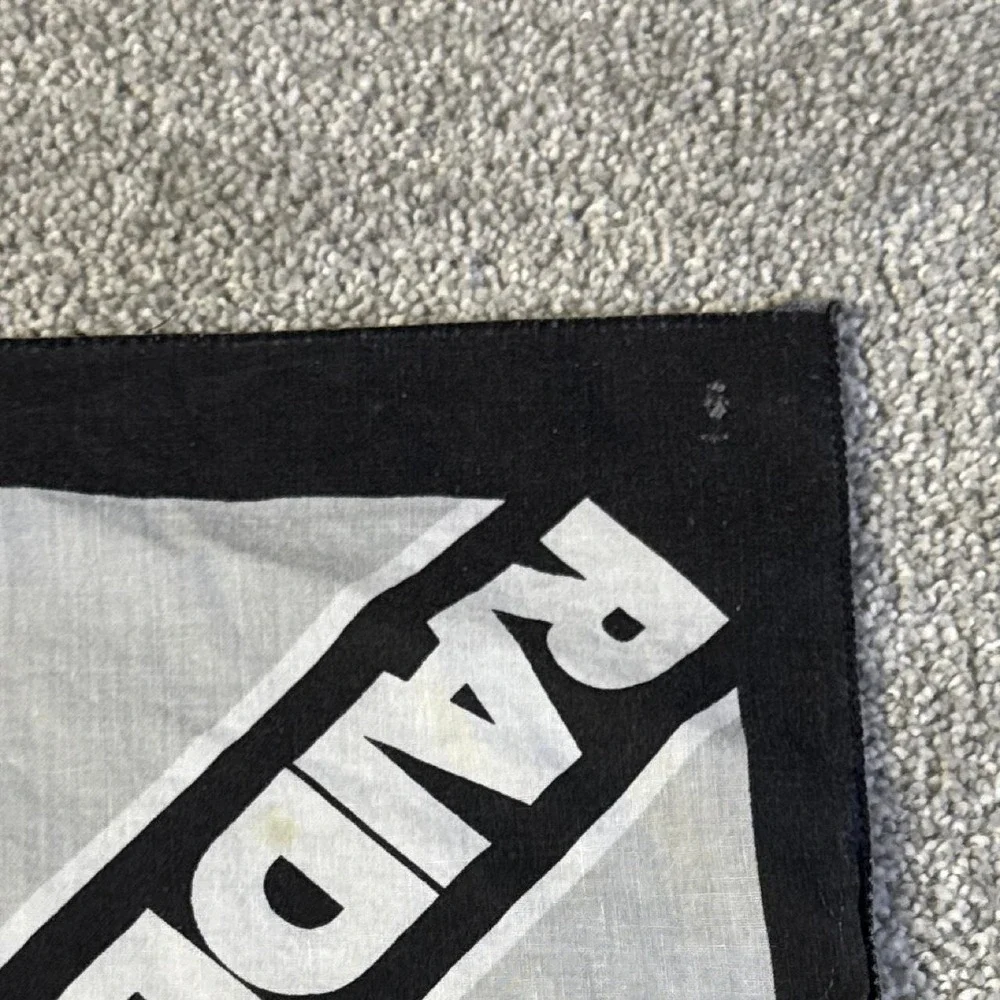 Vintage 90s Oakland Raiders Football Bandana Scarf All Cotton Made USA